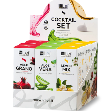 InLei® COCKTAIL SET DISPLAY – makeup remover mix for eyelashes, eyebrows, and face 100ml